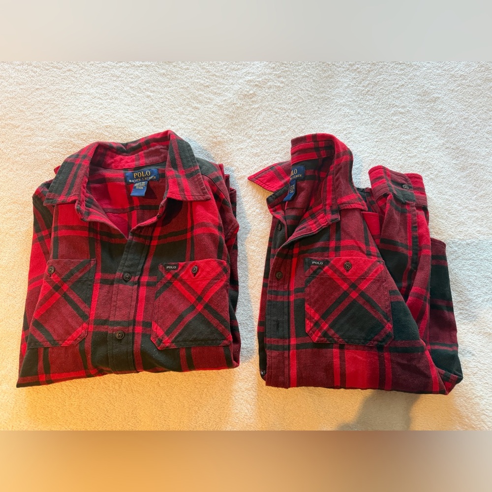 Polo by Ralph Lauren Red and Black Checkered Shirt Youth L (14-16) EUC